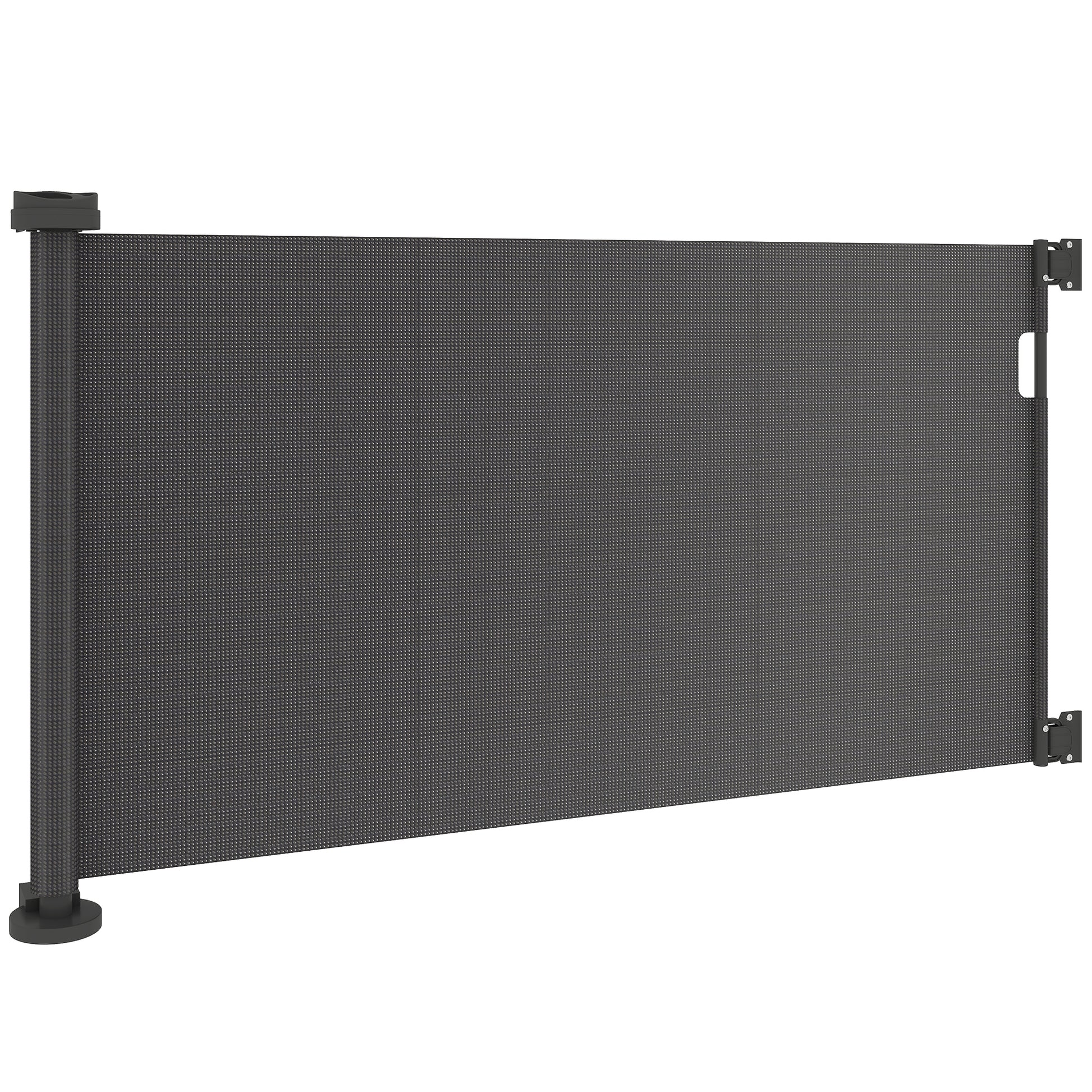 Retractable Dog Safety Barrier 0-136 cm Small Dog Gate Expandable with Locking Switch Safety Net for Indoor and Outdoor Hallways Stairs