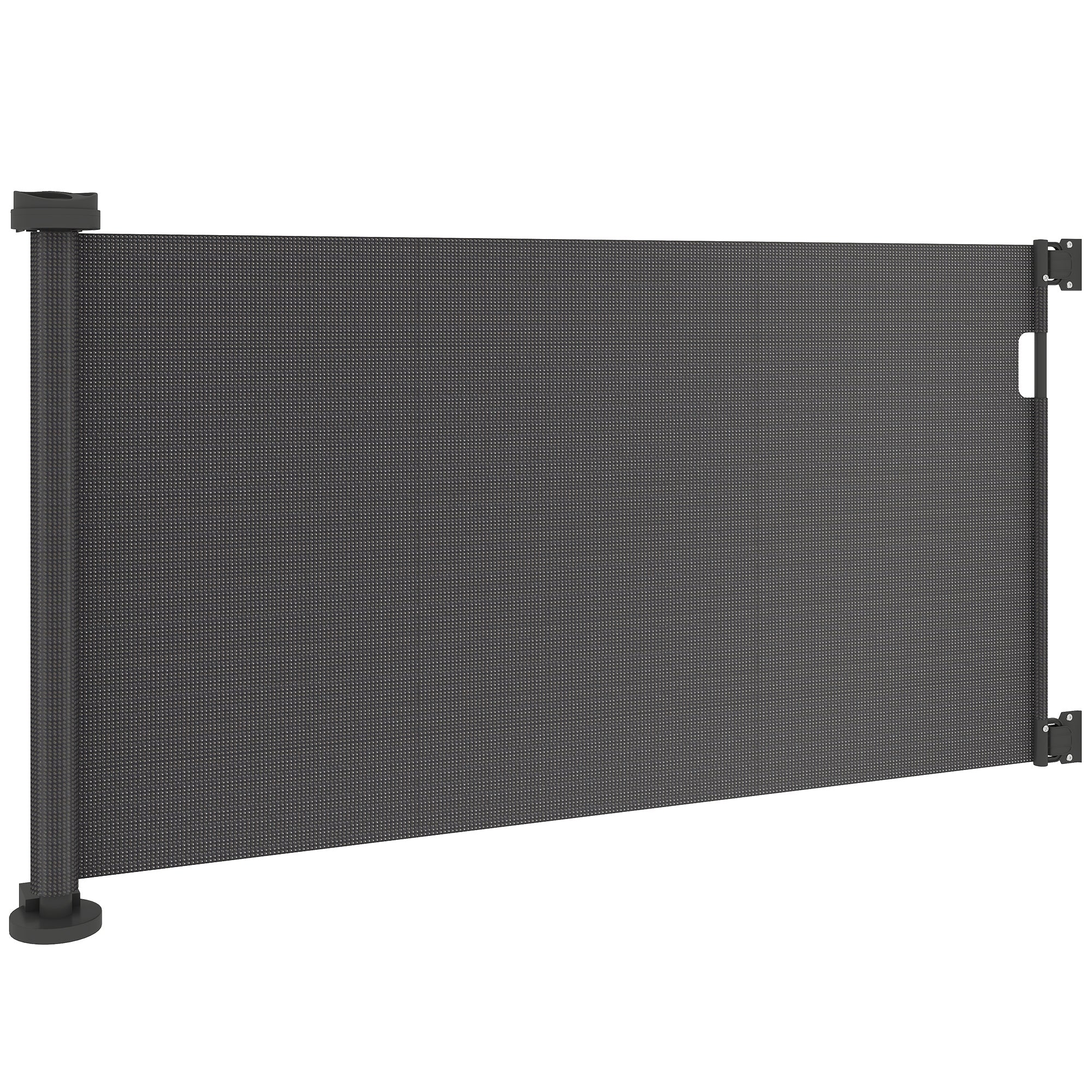 Retractable Dog Safety Barrier 0-136 cm Small Dog Gate Expandable with Locking Switch Safety Net for Indoor and Outdoor Hallways Stairs