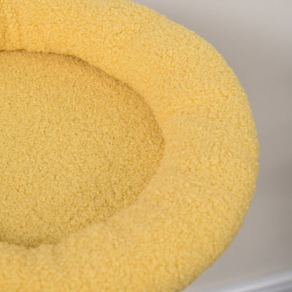 72cm Cat Scratcher Tree Cat Activity Center with Bed Sisal Scratching Post Curved Scratcher and Hanging Ball 40x35x72 cm Yellow