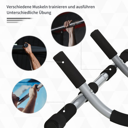 Pull-Up Bar for Door Frame Without Screws, Pull Up Bar Load Capacity up to 110 Kg Chin-Up Bar with Non-Slip Handles, Door Bar, Home Workout Equipment