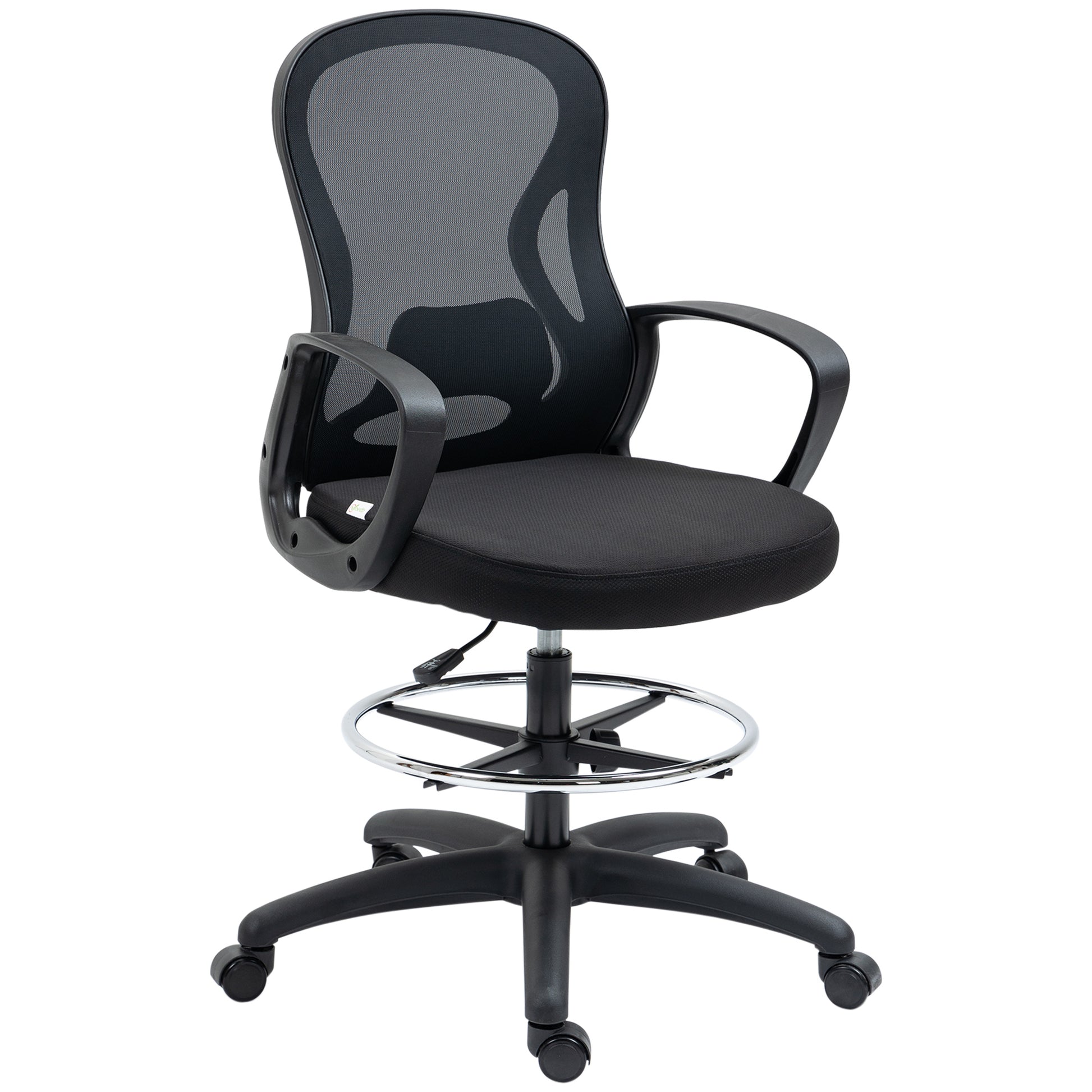 Office Chair High-Back Adjustable Office Chair Dimensions 59W x 65D x 124H cm 360° Swivel Breathable Black Mesh