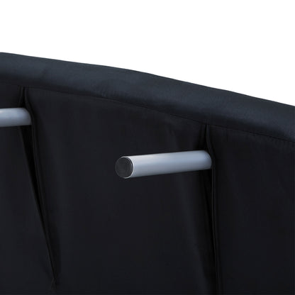 Sofa Bed Sleeper Couch with Adjustable Backrest, Throw Pillow, Sofa Bed Function, Velvet Look, Armrest, Guest Bed, Folding Chair for Living Room, Bedroom, Black