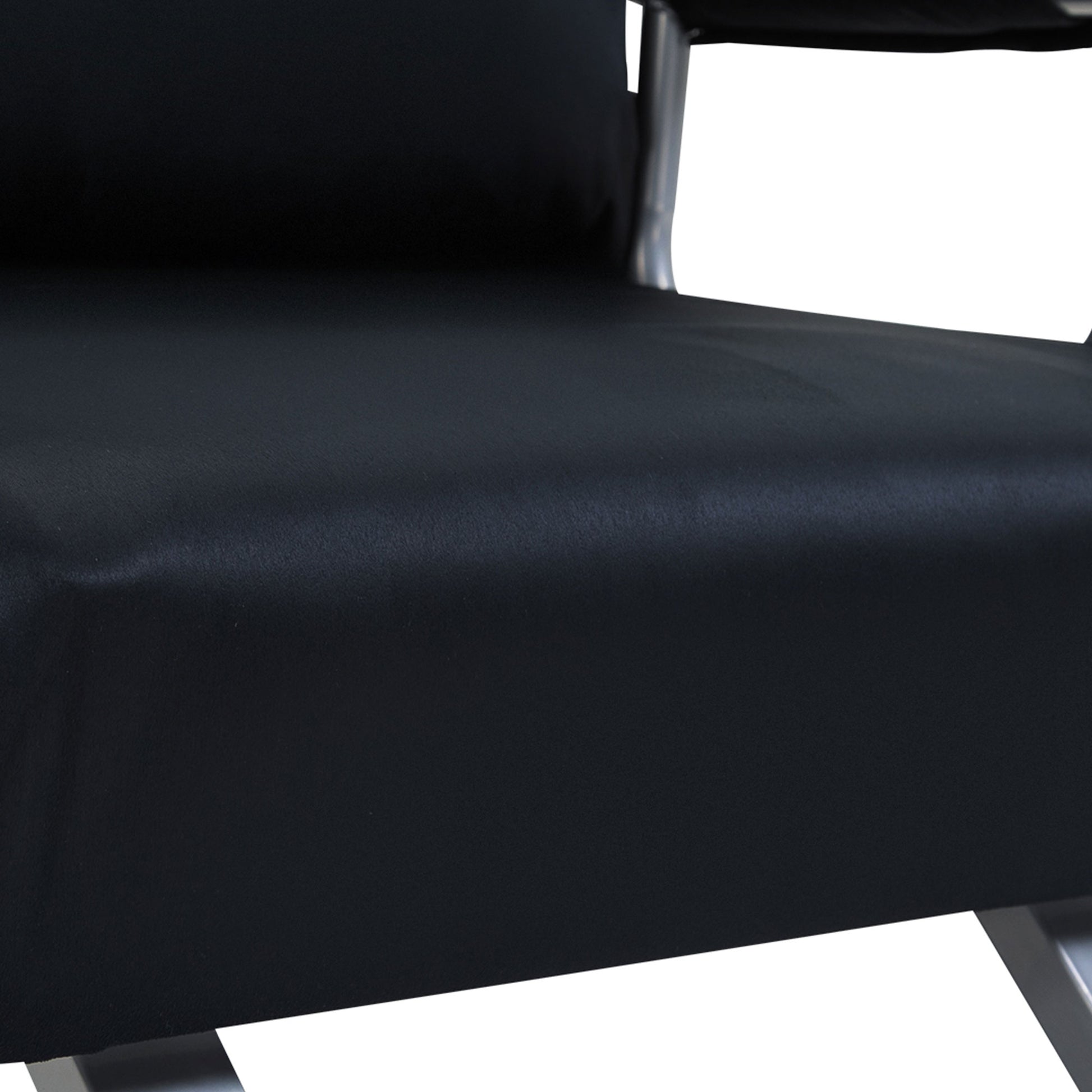 Sofa Bed Sleeper Couch with Adjustable Backrest, Throw Pillow, Sofa Bed Function, Velvet Look, Armrest, Guest Bed, Folding Chair for Living Room, Bedroom, Black