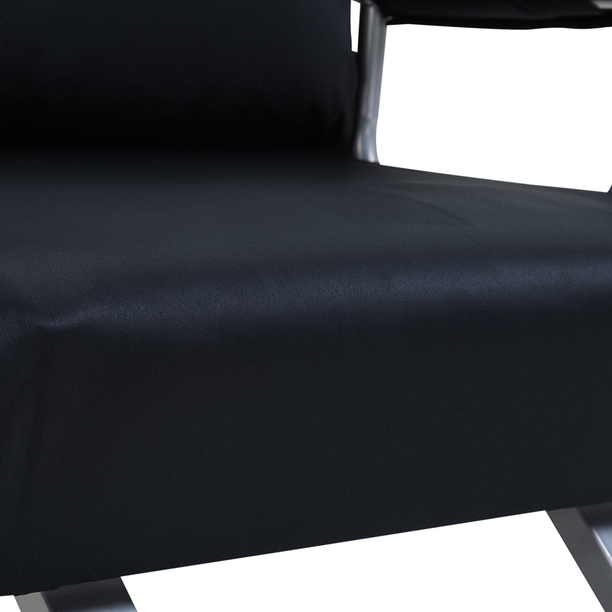 Sofa Bed Sleeper Couch with Adjustable Backrest, Throw Pillow, Sofa Bed Function, Velvet Look, Armrest, Guest Bed, Folding Chair for Living Room, Bedroom, Black