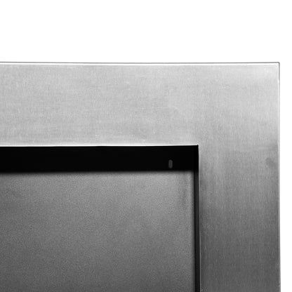 Wall-Mounted Built-in Bioethanol Fireplace with 2 x 0.9 L Burner, approximately 3 hours of burning time 110L x 14W x 54H cm Covering 25-30 m² Stainless Steel