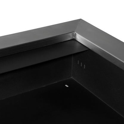 Wall-Mounted Built-in Bioethanol Fireplace with 2 x 0.9 L Burner, approximately 3 hours of burning time 110L x 14W x 54H cm Covering 25-30 m² Stainless Steel