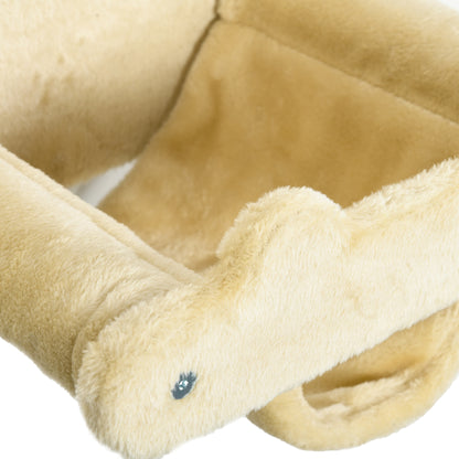 Climbing Wall for Cats 4 Pieces, Climbing Cat Tree including Cat Staircase, Hammock, Jumping Platform, Wall Cat Furniture for Cats up to 5 kg, Plush, Beige