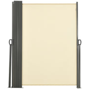 Double Side Store Privacy Screen Retractable Windbreak dim. 6L x 1.80H m High Density UV-resistant 180 g/m² Polyester Cream
