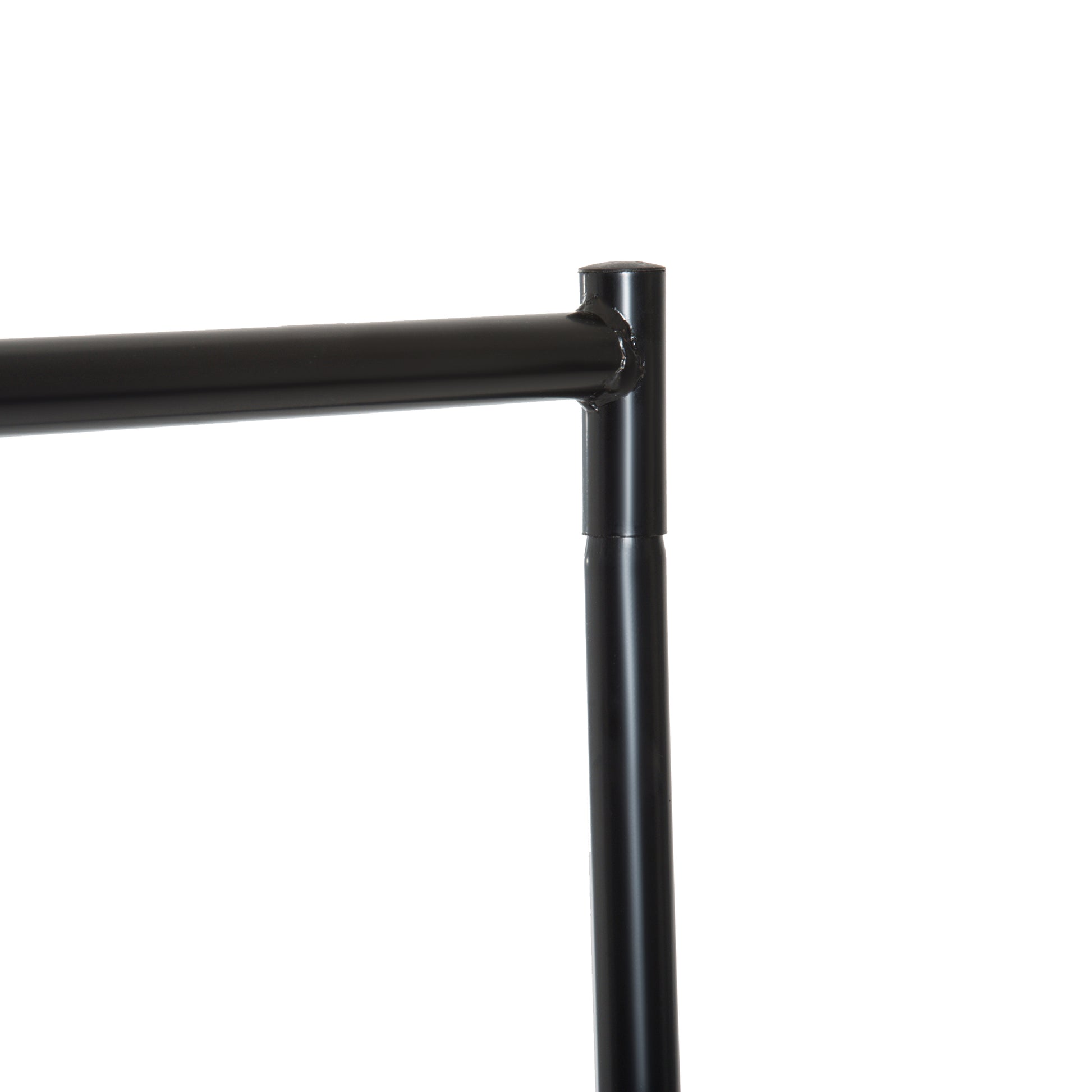 Clothes Rack with Wheels Solid Clothes Rail Coat Stand Load 140 Kg 180 x 60 x 170 cm Black Steel