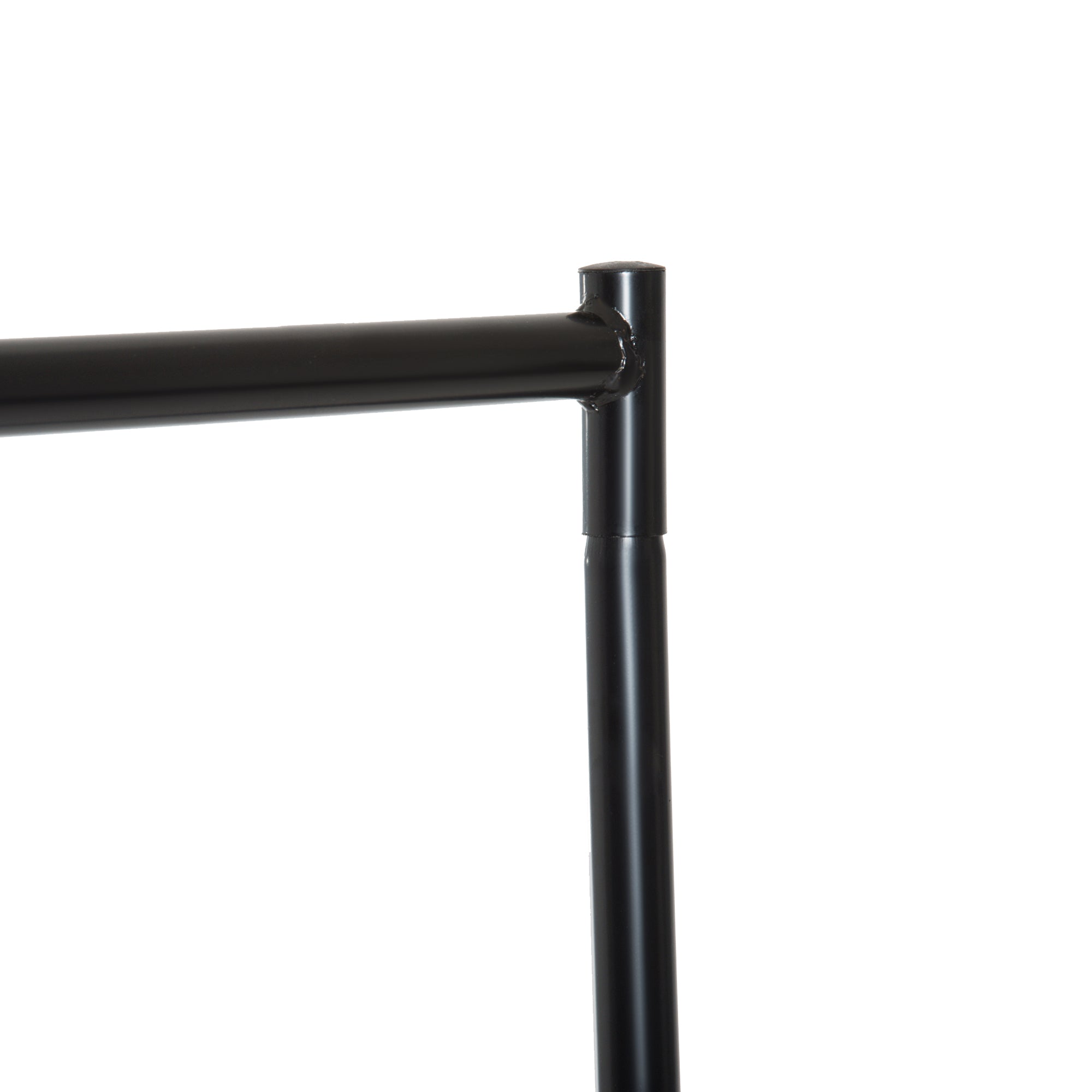 Clothes Rack with Wheels Solid Clothes Rail Coat Stand Load 140 Kg 180 x 60 x 170 cm Black Steel