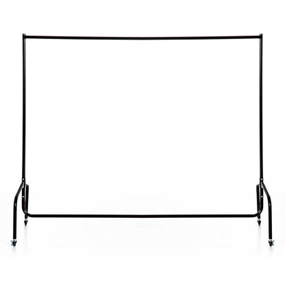Clothes Rack with Wheels Solid Clothes Rail Coat Stand Load 140 Kg 180 x 60 x 170 cm Black Steel
