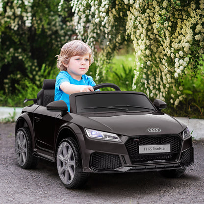 Kids Electric Car 12V Children's Vehicle with 2.4G Remote Control, Music, Horn, Electric Vehicle with LED Light, USB/MP3 Connection, Reverse Function, for Children 3-5 Years, Black
