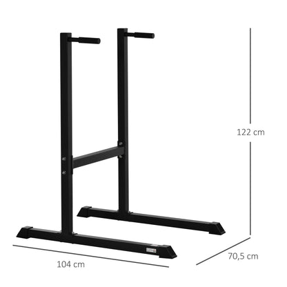 Dip Bars Weightlifting Station for Training Chest Abdominals and Back with Maximum Weight of 120 kg 104x70.5x122 cm Black