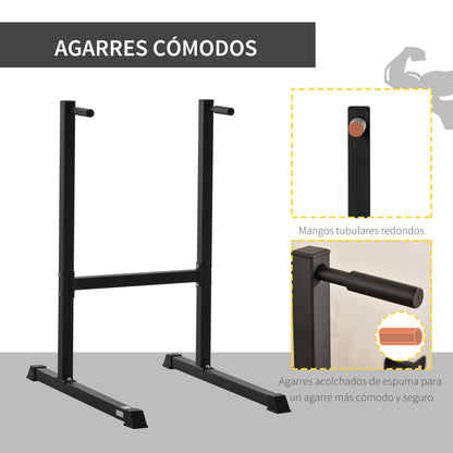 Dip Bars Weightlifting Station for Training Chest Abdominals and Back with Maximum Weight of 120 kg 104x70.5x122 cm Black