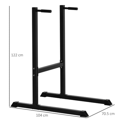 Dip Bars Weightlifting Station for Training Chest Abdominals and Back with Maximum Weight of 120 kg 104x70.5x122 cm Black