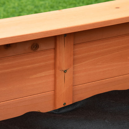 Wooden Children's Sandbox Octagon Sandbox with Polyester and Non-Woven Fabric Cover Playset for Kids 3-8 Years Old for Patio Garden 139.5x139.5x21.5 cm Red and Blue