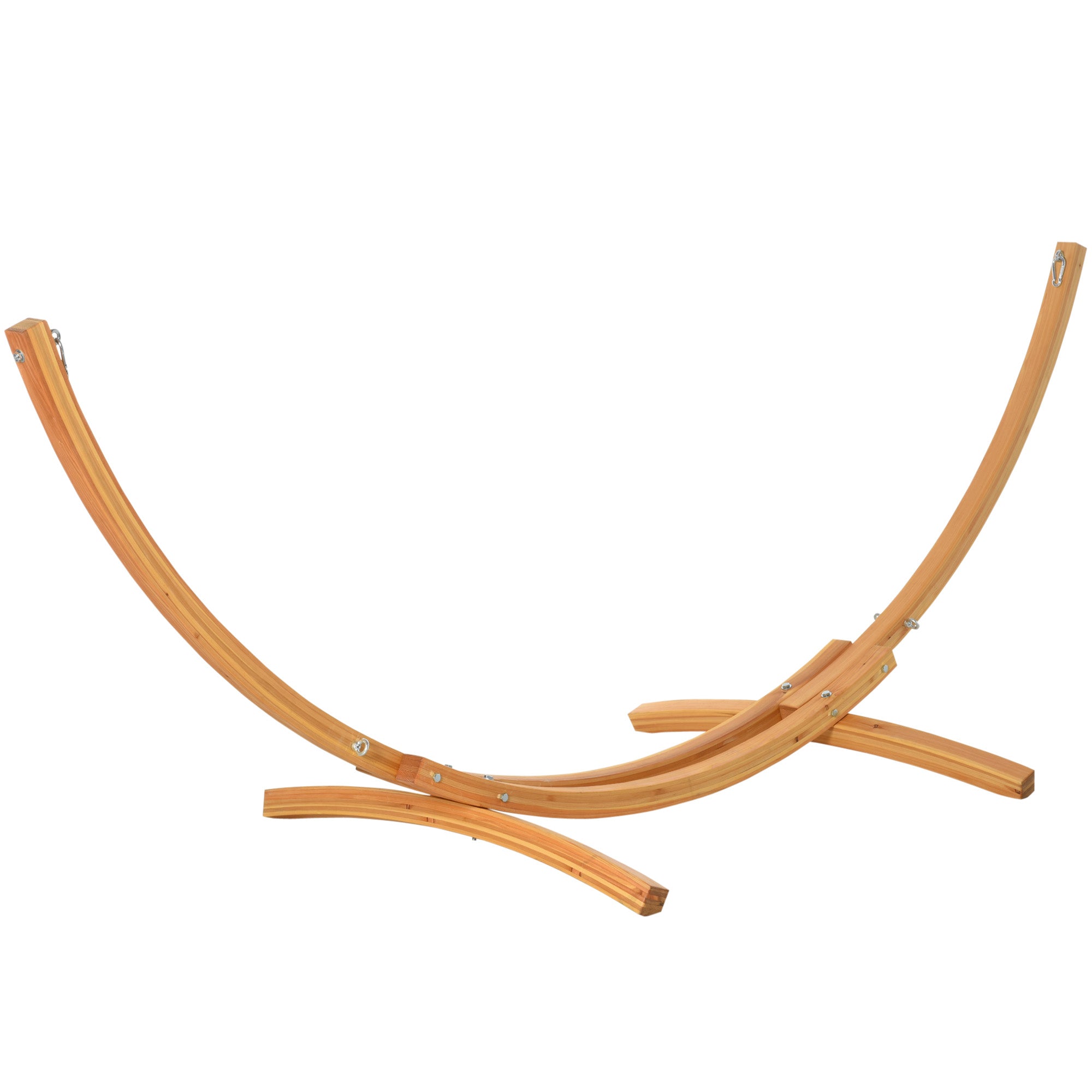 Wooden Hammock Stand 325x120x118 cm Hammock Frame Max Load 120 kg for Garden Terrace Indoors and Outdoors Natural