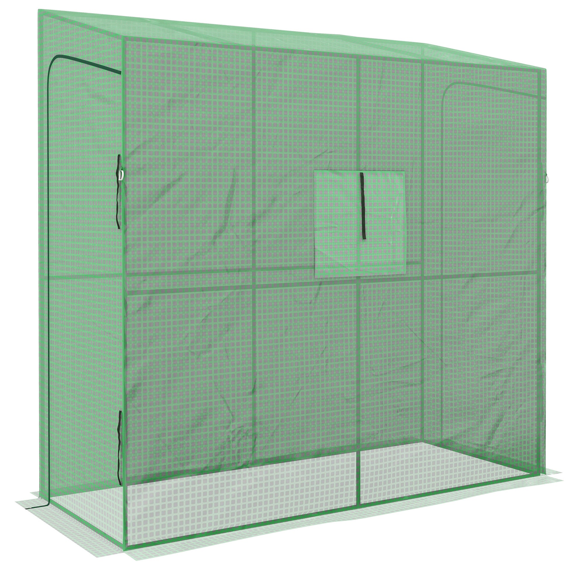 Film Greenhouse, Greenhouse, Greenhouse with Two Doors, Windproof Tomato House with Side Window, UV Protection for Garden, PE, Green, 200 x 80 x 200 cm