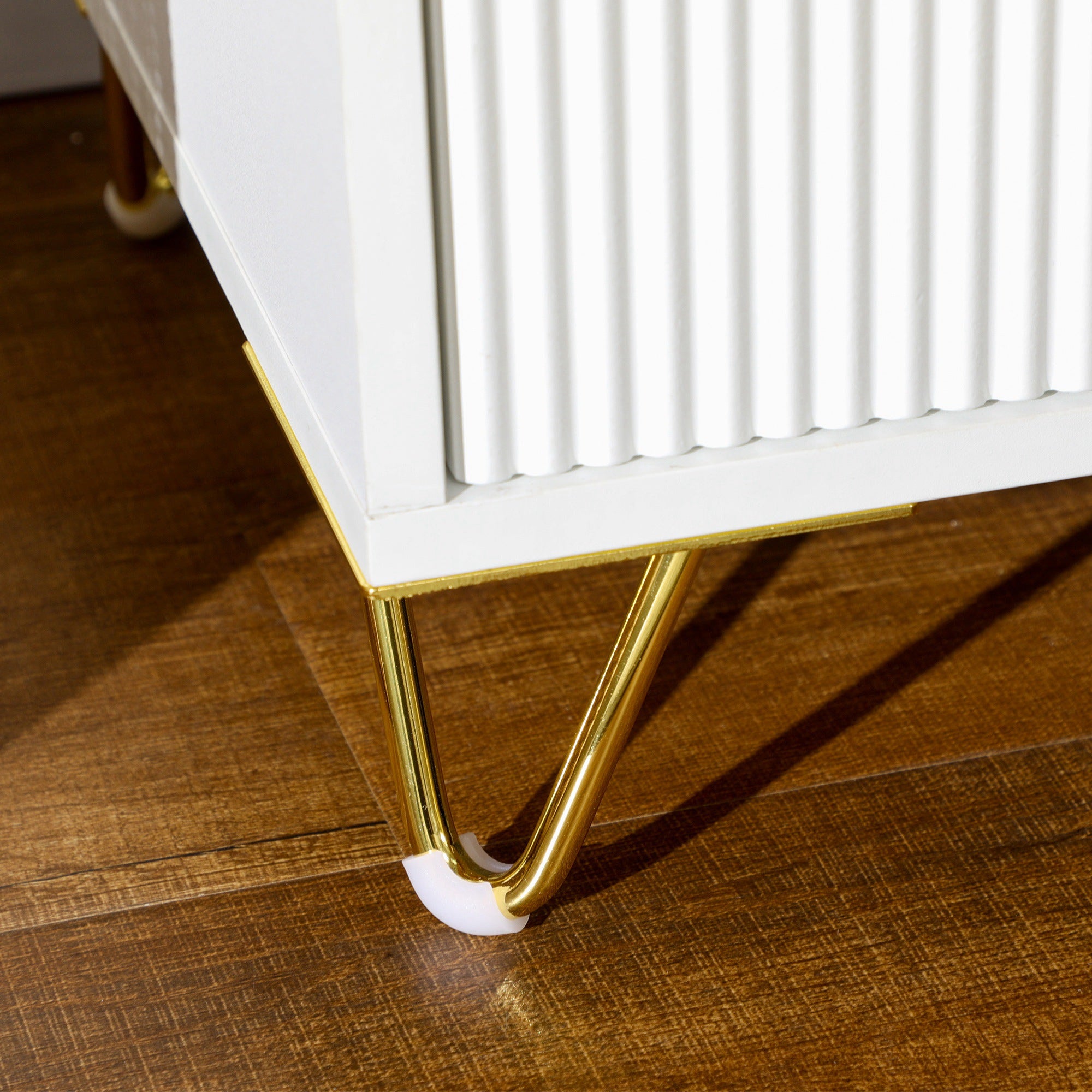 Nightstand with 2 Drawers Bedside Table Side Table with Metal Legs for Living Room Bedroom 40 kg Load Capacity 40x40x47 cm White