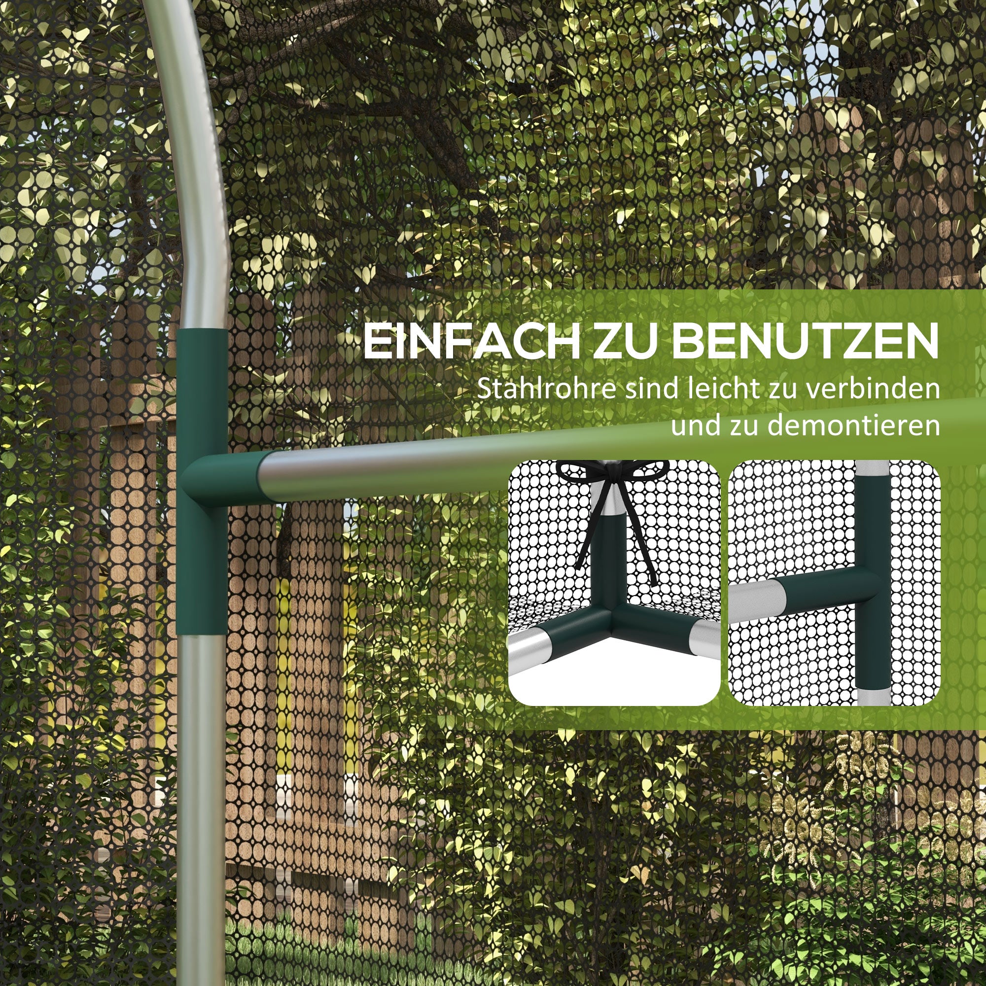 Insect Protection Net 1.2 x 1.5 m Garden Net with Door, Plant Protection Tent, Pest Protection Net with Steel Frame, for Garden, Balcony, HDPE, Black