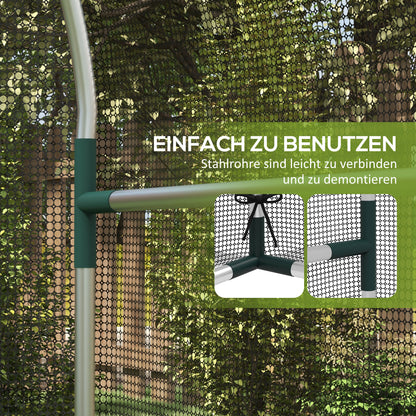 Insect Protection Net 1.2 x 1.5 m Garden Net with Door, Plant Protection Tent, Pest Protection Net with Steel Frame, for Garden, Balcony, HDPE, Black