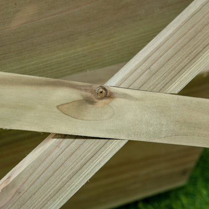 3-Tier Wooden Vertical Planter Box with Non-Woven Fabric and Drainage Holes Urban Garden for Plants Pots Flowers Garden 71x61x77 cm Natural