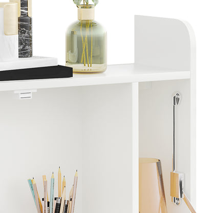 Wall-Mounted Folding Desk Computer Desk with Shelf - 77 x 20 x 51 cm