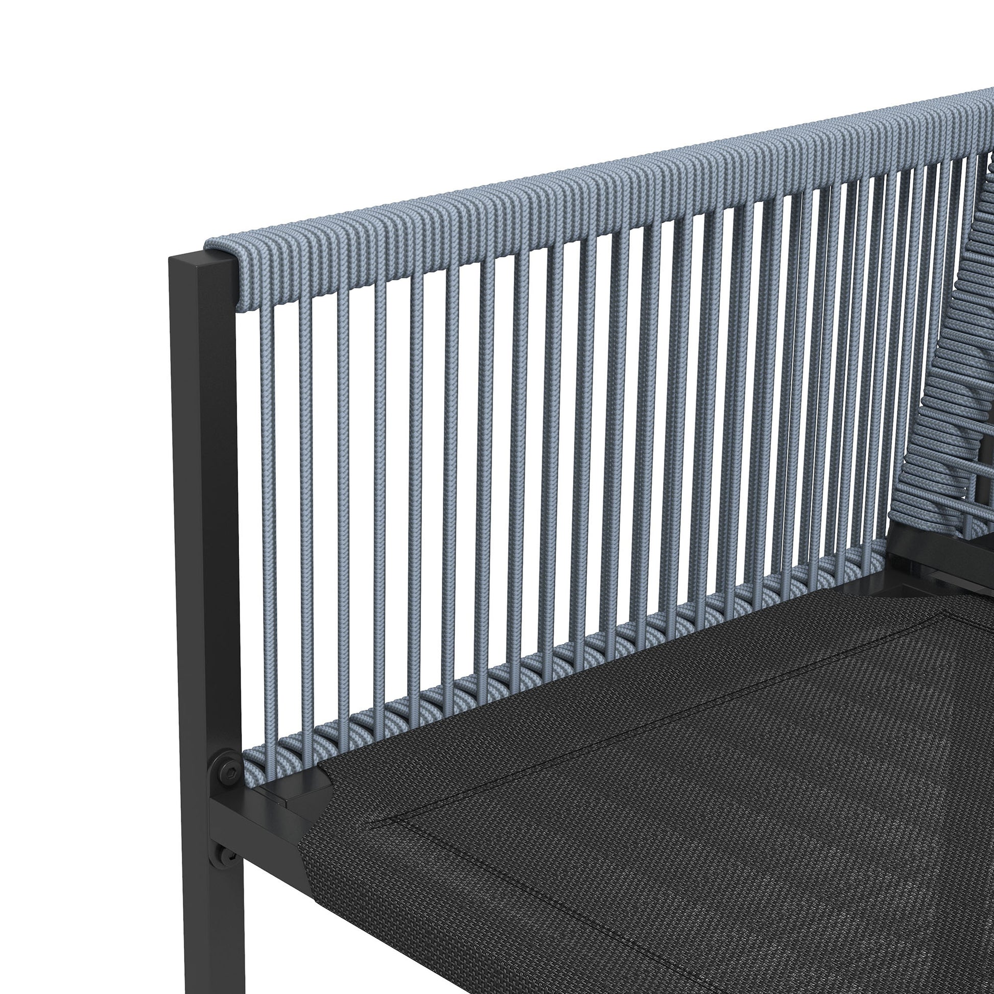 5-Piece Dining Group for 4 People Dining Table with 4 Chairs Dining Set with Folding Chairs Kitchen Table Set with Steel Frame Balcony Furniture Garden Furniture for Terrace, Balcony Dark Grey