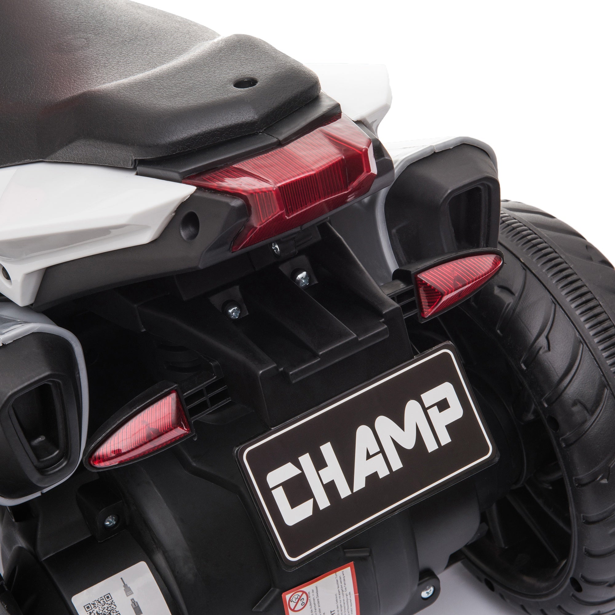 Electric Motorbike for Kids 3+ Years 6V Battery-Powered Bike with Lights Music Horn Wide Tires Ride-On Motorcycle with 3 km/h Speed Red and Black