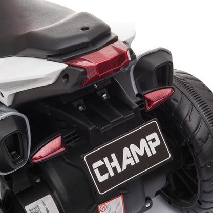 Electric Motorbike for Kids 3+ Years 6V Battery-Powered Bike with Lights Music Horn Wide Tires Ride-On Motorcycle with 3 km/h Speed Red and Black