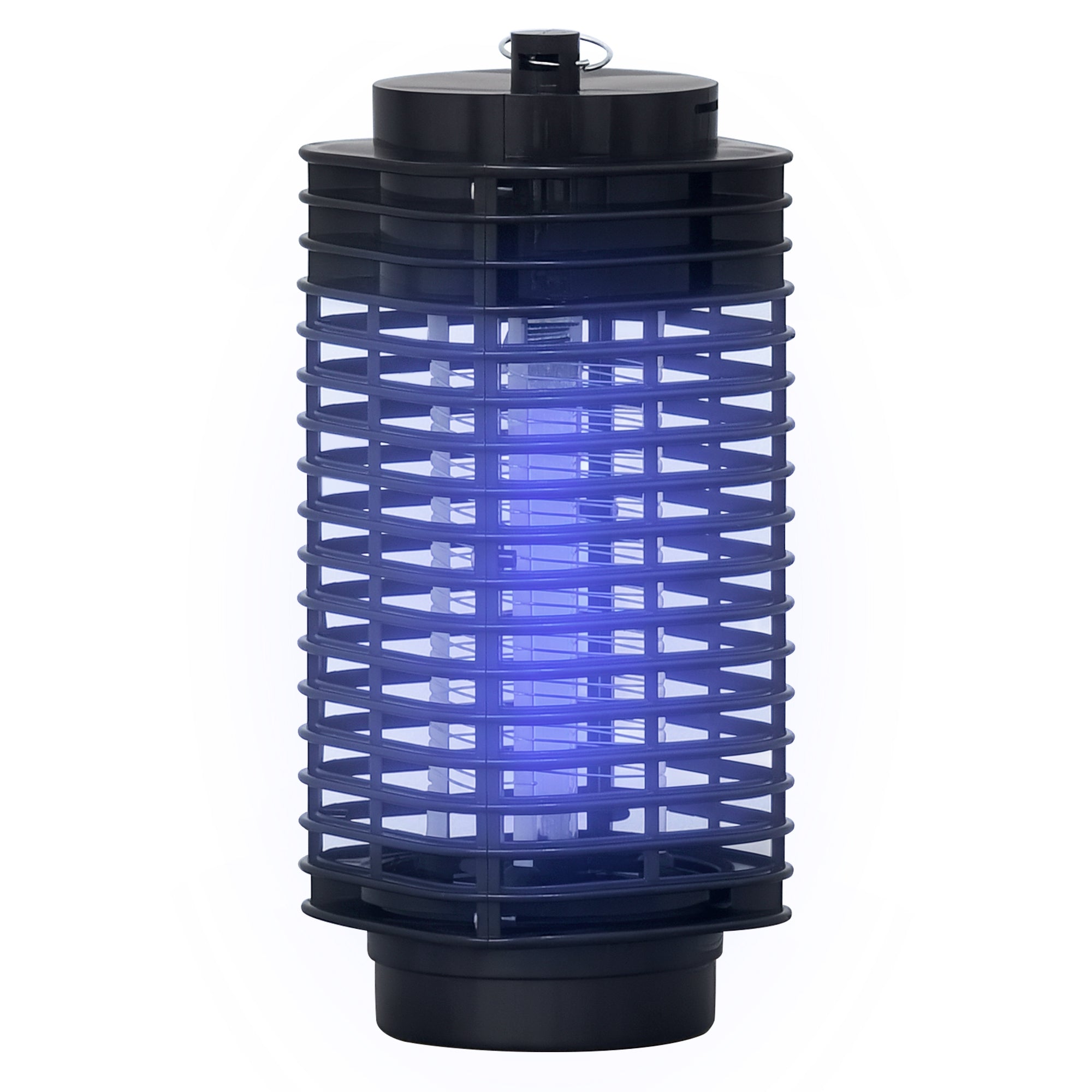Anti-Mosquito Lamp, Electric Indoor Outdoor Mosquito Killer, 3W LED, Electric Fly Killer with Hanging Hook, Mosquito Trap, Mosquito Killer Lamp, Black