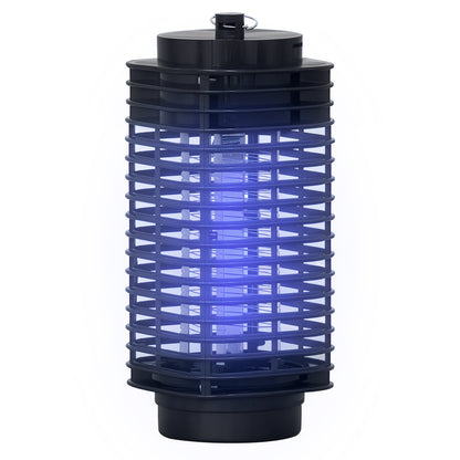 Anti-Mosquito Lamp, Electric Indoor Outdoor Mosquito Killer, 3W LED, Electric Fly Killer with Hanging Hook, Mosquito Trap, Mosquito Killer Lamp, Black