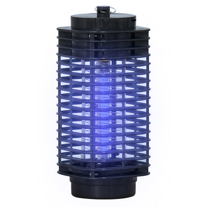 Anti-Mosquito Lamp, Electric Indoor Outdoor Mosquito Killer, 3W LED, Electric Fly Killer with Hanging Hook, Mosquito Trap, Mosquito Killer Lamp, Black