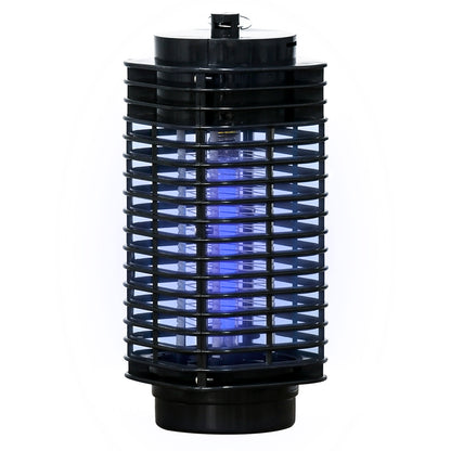 Anti-Mosquito Lamp, Electric Indoor Outdoor Mosquito Killer, 3W LED, Electric Fly Killer with Hanging Hook, Mosquito Trap, Mosquito Killer Lamp, Black