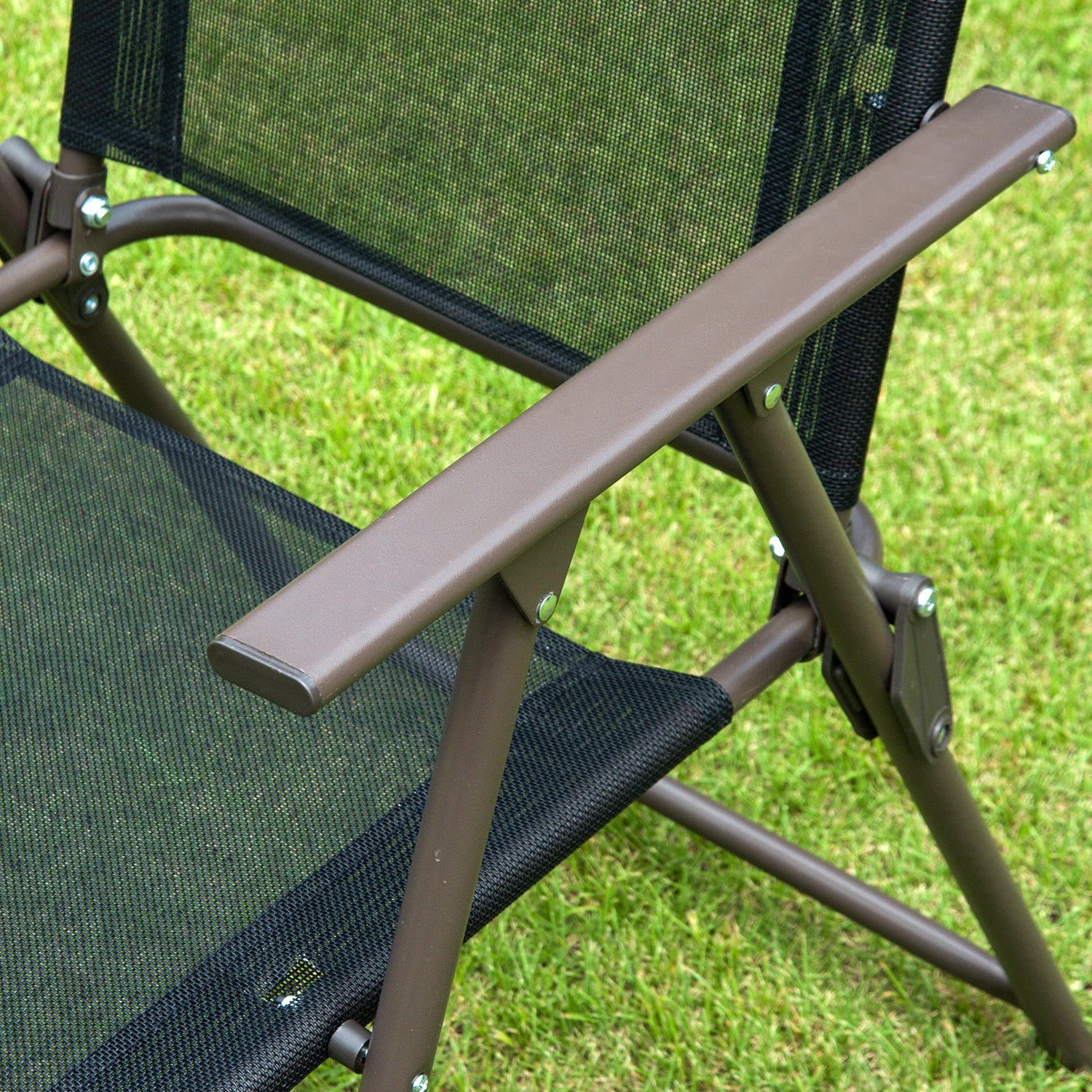 Garden Furniture Set with 4 Chairs 1 Table and 1 Parasol Texteline Aluminum and Polyester Black