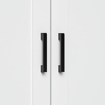 Modern Living Room Cabinet Storage Cabinet with 2 Doors Adjustable Shelf and Raised Base for Kitchen Dining Room Hallway Bedroom Anti-tip Device 60x30x90 cm White