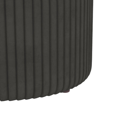 Pouf ottoman footstool, storage chest, corduroy velvet, modern design, 36 x 36 x 44 cm, for living room, bedroom, gray