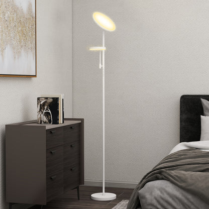 Dimmable LED Floor Lamp 42W Rotating Floor Lamp with Remote and Touch Control Adjustable Color Temperature and Brightness for Living Rooms Bedrooms Offices White