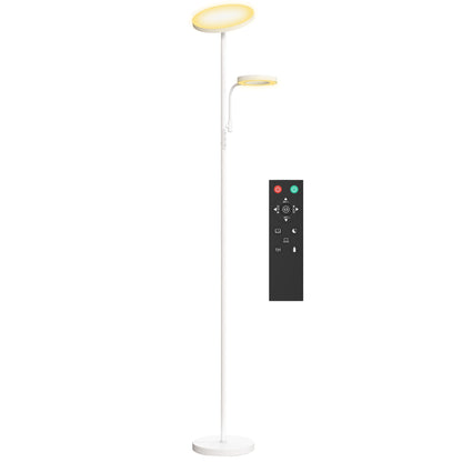 Dimmable LED Floor Lamp 42W Rotating Floor Lamp with Remote and Touch Control Adjustable Color Temperature and Brightness for Living Rooms Bedrooms Offices White