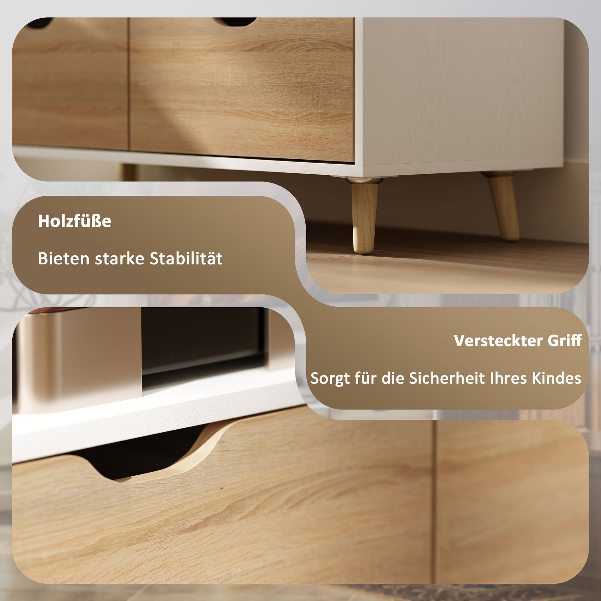TV Cabinet Lowboard with 2 Shelves, Drawer, 99 cm long TV Stand for Television, TV Unit for Living Room, White, 99 x 39 x 58.3 cm