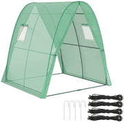 Greenhouse with Roll-Up Door, 2 Windows, Winterproof Steel Frame Greenhouse for Balcony, Garden, Tomato House 180 x 180 x 200 cm, Tomato Greenhouse for Tomatoes, Vegetables, Flowers, Green