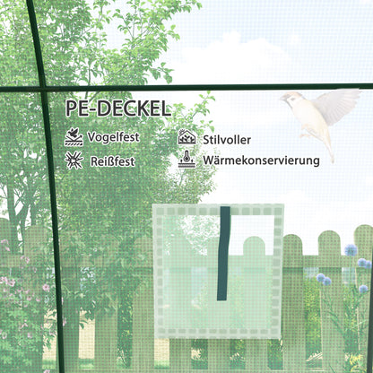 Greenhouse with Roll-Up Door, 2 Windows, Winterproof Steel Frame Greenhouse for Balcony, Garden, Tomato House 180 x 180 x 200 cm, Tomato Greenhouse for Tomatoes, Vegetables, Flowers, Green