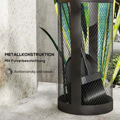 5-Piece Fireplace Tool Set Fireplace Accessories with Broom, Shovel, Tongs, Poker, and Basket, Metal, Black