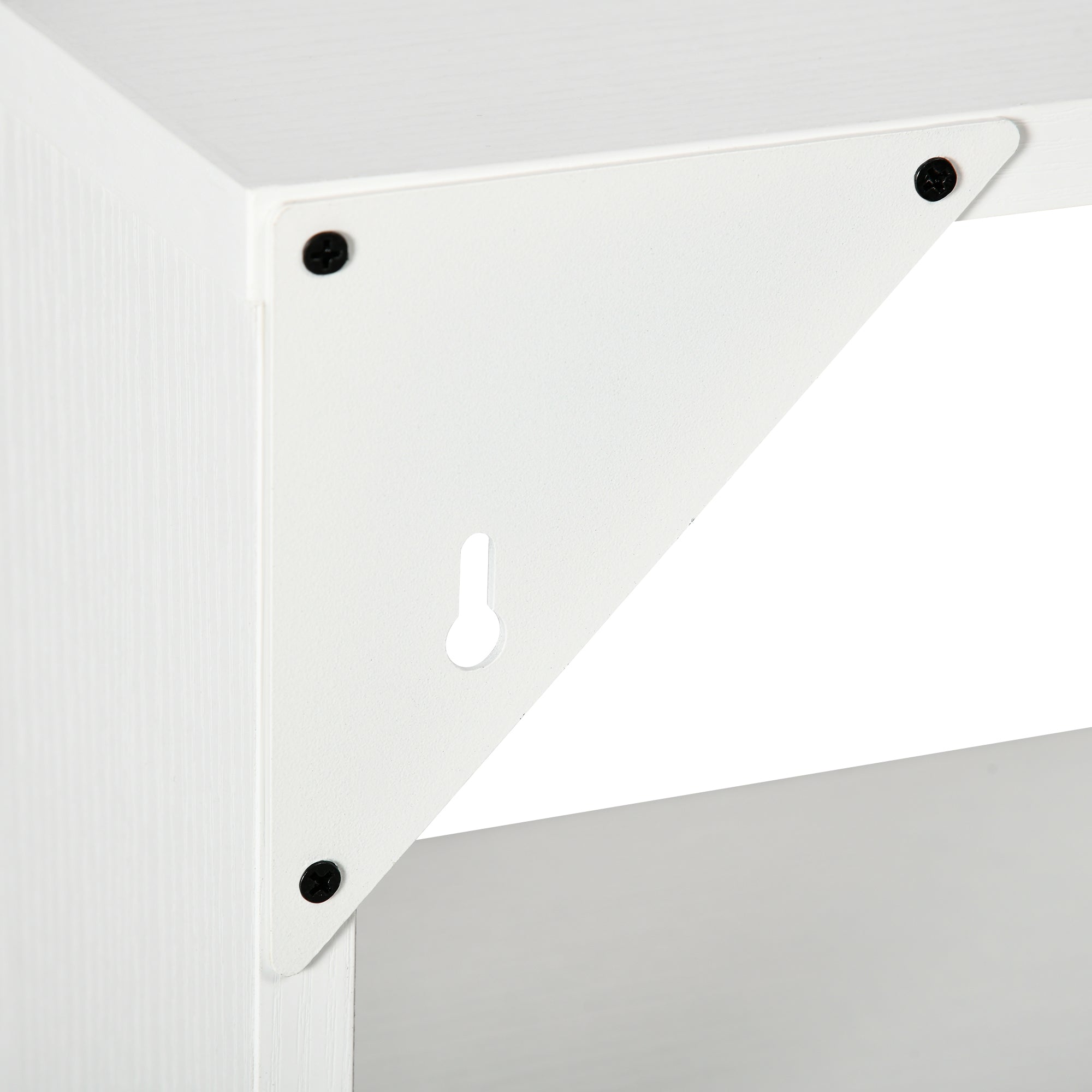 4-Tier Wall Shelf Floating Shelf with 7 Open Compartments for Living Room Bedroom Office Modern Style 94x19.5x80 cm White