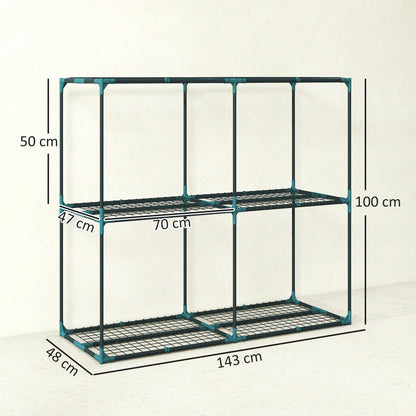 3-Tier Plant Stand for Indoor & Outdoor — Steel Plant Shelf, Sturdy Pot Rack for Patio, Garden & Balcony, Dark Green