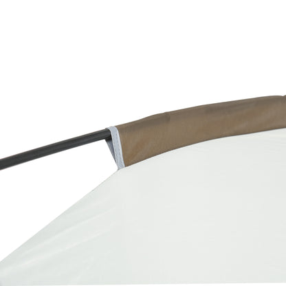 Garden Tent 3x3 m Gazebo for 6-8 People with 4 Mosquito Nets and 2 Doors UV50+ Protection and Transport Bag Camping Tent for Patio Outdoor White