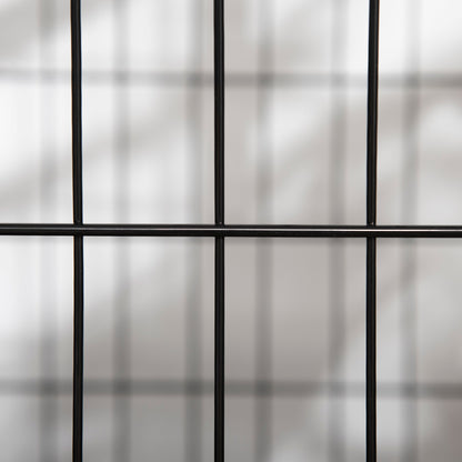 Metal Cage for Dogs with Wheels and Brakes Removable Tray and Door with Latch for Golden Retriever Labrador 92x62x75 cm Black