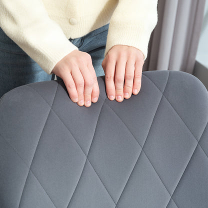 Dining Chair Upholstered Chair with Armrest Kitchen Chair Living Room Chair Velvet Retro Design Steel Gray 58 x 60.5 x 79 cm