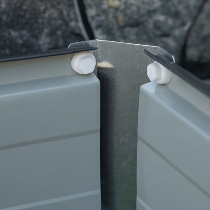 Raised Bed made of Steel Garden Planter Flower Box Flower Pot with Gloves Dark Grey 66 x 47 x 40 cm