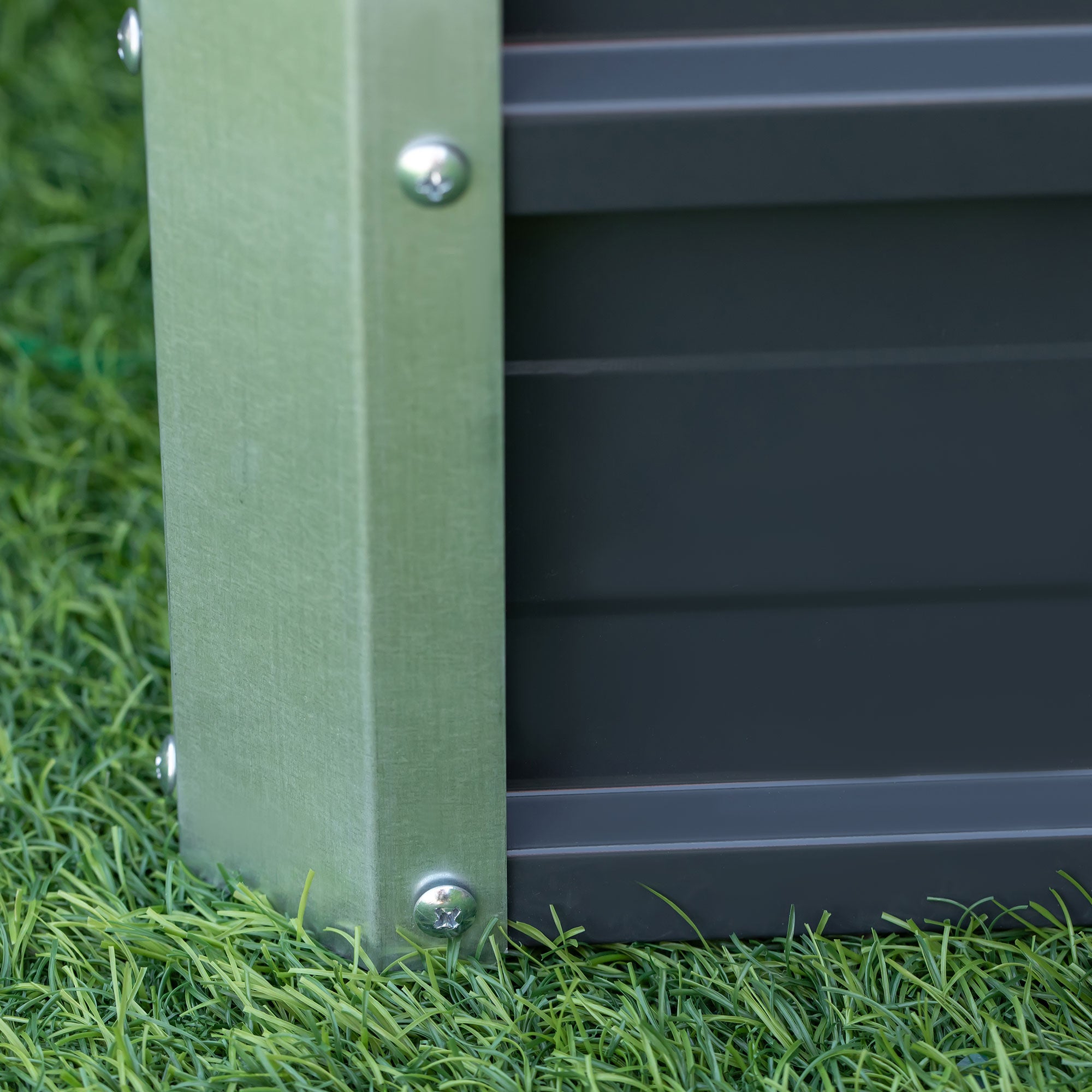 Raised Bed made of Steel Garden Planter Flower Box Flower Pot with Gloves Dark Grey 66 x 47 x 40 cm